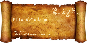 Mild Ádám névjegykártya